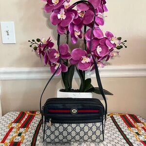Gucci Black and Red Crossbody Bag